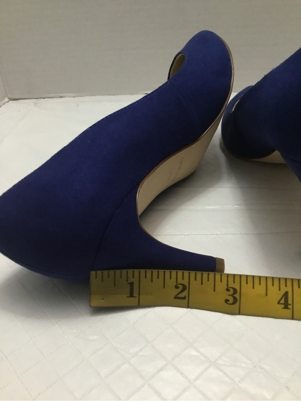 Nine West Royal Blue Pointed Toe Pumps Stiletto Heel Size 7.5 Like New - Picture 7 of 12